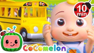 JJs Wheels On The Bus Go Round and Round  CoComelon Toy Play Learning  Nursery Rhymes for Babies [upl. by Ettedo]