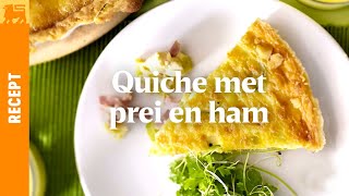 Quiche met prei en ham [upl. by Aneelad]