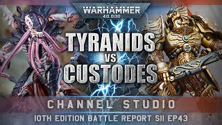 10th Edition Leviathan Tyranids vs Adeptus Custodes Warhammer 40K Battle Report 1750pts [upl. by Him668]