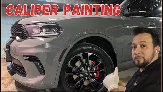 How to paint your calipers  how change your brake pads  Dodge Durango 2024 calipers repairjose [upl. by Ajidahk]