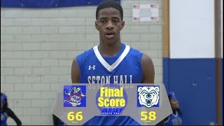 Seton Hall Prep  66 Barringer  58  Boys Basketball  Ashton Miller amp Jabri AbdurRahim score 41 [upl. by Ayak]