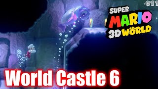 Super Mario 3D World  World Castle 6  Rammerhead Reef  All Stars amp Stamp 100 Walkthrough [upl. by Noe]