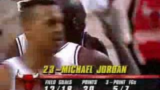 Michael Jordan vs Clyde Drexler and Portland Trail Blazers [upl. by Noirred980]