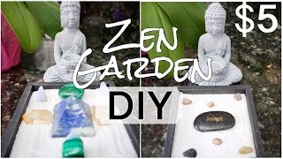 Dollar Tree DIY 🌟 How to Make a Miniature Zen Garden UNDER 5 🌿 Crystal Grid Display [upl. by Hasila]