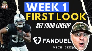 Expert DFS Strategy for NFL Week 1 on FanDuel [upl. by Afatsuom]