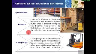 الدرس 20  Gestion dEntrepôt et Plate Forme Logistique [upl. by Firestone]