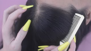 ASMR Hair Combing amp Scalp Check On Real Person Tingling Hair Sounds For Sleep Better [upl. by Rivi]