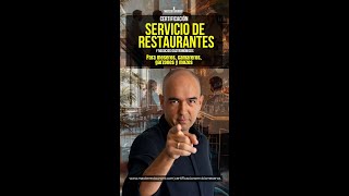 Certificación en servicio de restaurantes para meseros camareros garzones y mozos [upl. by Ennovehc]