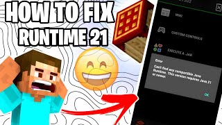 How to solve java runtime 21 problem in pojav launcher 1206 🔥  minecraft [upl. by Lacram815]