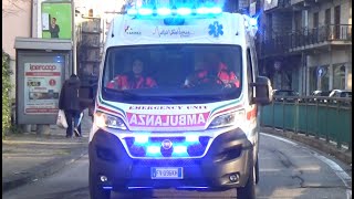 RARE 2X Ambulanza PA Life Soccorso Luzzi in emergenza  Italian ambulances responding code 3 [upl. by Itak]