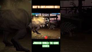 Rexy vs Ankylosaurus Gen 2  Jurassic World The Game Shorts [upl. by Assenal]