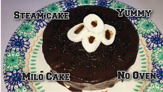 MILO CAKE RECIPE  STEAM CAKE  SANNS KITCHEN [upl. by Gilberta]