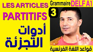 3 أدوات التجزئة  قواعد اللغة الفرنسية Grammaire DELF A1  Les articles partitifs [upl. by Schaaff107]