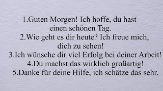 Alltagsgespräche auf Deutsch A1 A2  Dativ Akkusativ 30 Sätze für den Alltag [upl. by Karrah]