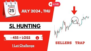 455 ₹ Loss✅ 🔴Live Trading  BankNifty Option Trading  SL Hunting  MechBoyTrader [upl. by Aihceyt]