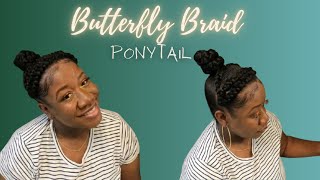 BEST Butterfly Braid Ponytail for Busy Girls [upl. by Nwavahs902]