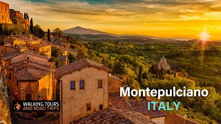 Montepulciano a beautiful medieval Italian town walking tour 4k video in Tuscany Italy [upl. by Nner]