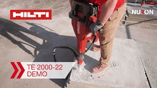 Demonstration of Hilti Nuron TE 200022 Cordless Jackhammer for breaking concrete [upl. by Ettecul]