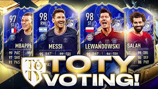 MOST POPULAR TOTY XI VOTING FIFA 22 [upl. by Inilahs162]