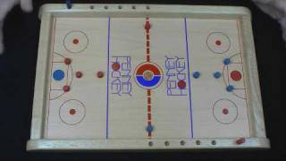 Penny Hockey wooden board Game  2 person or 2 team game  flick the penny [upl. by Assirehs220]