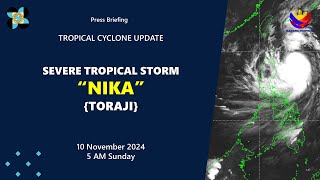 Press Briefing Severe Tropical Storm NikaPH Toraji at 5 AM  November 10 2024  Sunday [upl. by Erica344]