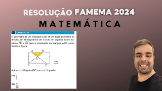 Famema 2024  O perímetro de um retângulo é de 18 cm Esse perímetro foi dividido em 18 segmentos de [upl. by Nahsar]