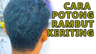 Pria Rambut Keriting Potong rambut Model Rapih Indonesianbarber 55 [upl. by Pentheas]