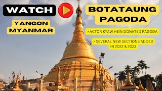 VISIT BOTATAUNG PAGODA ON FIRST DAY OF THINGYAN FESTIVAL 2024 IN YANGON MYANMAR [upl. by Netram]