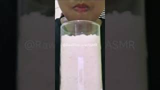 🌾ASMR Raw Rice Eating Sounds eatingsounds makanenak mukbang rawricelovers cravings [upl. by Rbma]