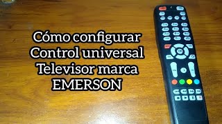 Codigo para TV EMERSON Control universal [upl. by Garrek]