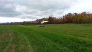 Seaplane Grass landing Oct 2012 full stop [upl. by Adalbert695]