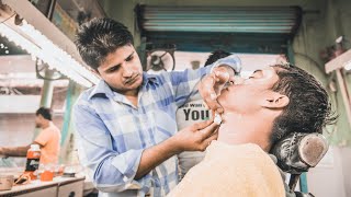 The Indian Barber Shave and Head Massage Delhi India [upl. by Rastus]