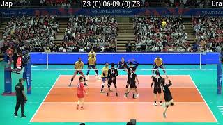 Volleyball  Japan  Brazil Super Full Match [upl. by Devaney]