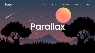 Parallax scrolling website using Html amp Css amp Js  How to create a website using Js [upl. by Issak]