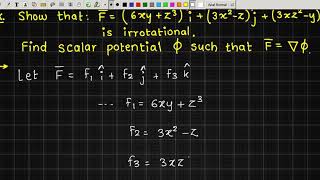 Curl Scalar Potential of Irrotational field [upl. by Allerie]