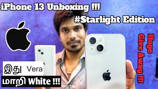 iPhone 13 Starlight Unboxing amp First Look [upl. by Ahseinar]