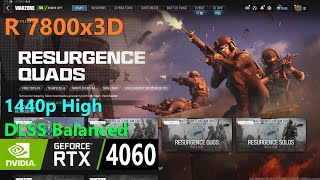 Warzone 3 RTX 4060 RYZEN 7800x3D 1440p High DLSS Balanced Rebirth Island [upl. by Bough]