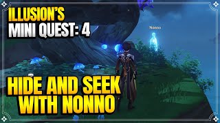 Hide and Seek with Nonno  Illusions Mini Quest 4  Tsurumi Island 【Genshin Impact】 [upl. by Innavoig]