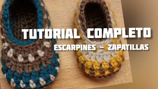 Escarpines tejidos a Crochet Tutorial completo paso a paso [upl. by Toor]