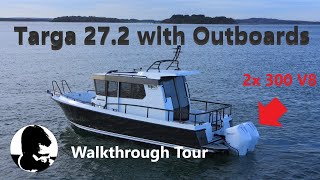 Targa 272 with Twin 300 HP Mercury Outboards  Boat Walkthrough Video Tour [upl. by Comethuauc]