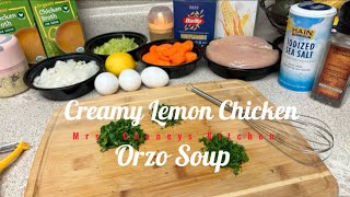 Creamy lemon chicken orzo soup [upl. by Hamel737]