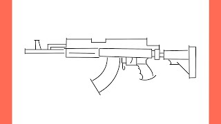 How to draw Beryl M762 step by step  Beryl M762 drawing  pubg drawing [upl. by Adonis243]