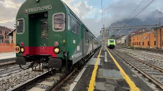 Partenza semipilota mdvc ex passante box doccia dalla stazione di lecco SPECIALE DI NATALE [upl. by Kyne938]