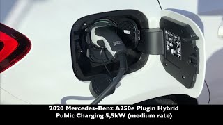 MercedesBenz A250e Plugin Hybrid  Public Charging Station [upl. by Ymrots]