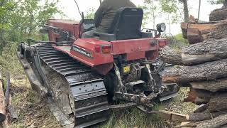 Trattore Cingolato Fiat New Holland 82 85 nel bosco [upl. by Santiago]