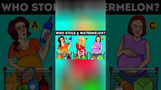 Who stole a watermelon quiz quiz mysterious shorts [upl. by Ecnar]