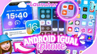 ✩NOVA LAUNCHER IPHONE 16  Transforme seu Android em Iphone Atualizado 2023 [upl. by Anola]