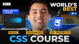 Complete CSS Tutorial for Beginners in Hindi 🎓 Free Notes amp Codes  Part 1 [upl. by Bonaparte]