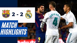 Barcelona 22 Real Madrid  Messi vs Cristiano Ronaldo ⚔️🔥  La Liga 1718 Highlights in HD [upl. by Zilla]