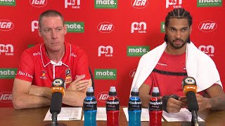 John Rillie and Keanu Pinder press conference vs Adelaide 36ers  Round 13 NBL24 [upl. by Lavona]